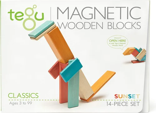 Vista 15 de Juego de bloques magnéticos de 14 piezas Tegu, sets de 14 piezas, talla única , Blossom