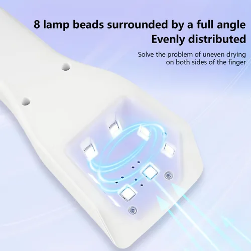 Vista 3 de JODSONE Mini lámpara de uñas LED UV recargable – Secador de uñas portátil de mano para esmalte de gel, secador de uñas USB para secado rápido, salón