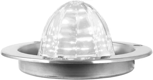 Vista 7 de GG Grand General 81910 - Luz LED de 18 luces clásica de sandía ámbar/ámbar con bisel de montaje de brida de acero inoxidable