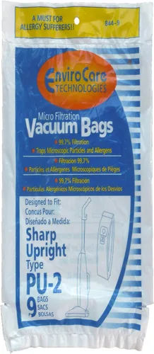 Vista 3 de EnviroCare Bolsas de polvo para aspiradora de microfiltración de repuesto hechas para adaptarse a montantes Sharp PU-2, paquete de 18