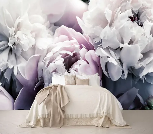 Vista 3 de Reyhui Papel pintado floral Flores de rosas grandes MURAL-015