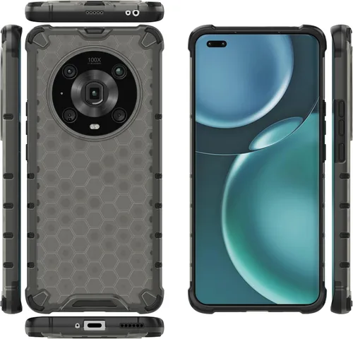 Vista 88 de Funda para Honor Magic3 5G, funda para Honor Magic3 5G Case 2 en 1 Funda para teléfono Negro