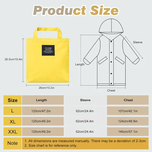Vista 7 de LAMA Chubasqueros largos para mujer, impermeable, plegable, con capucha, rompevientos, ligera, ajustable, para exteriores