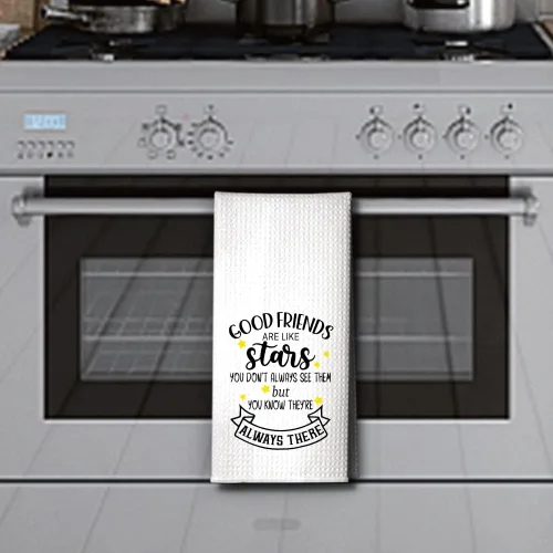 Vista 4 de Hafhue Good Friends are Like Stars - Toalla de cocina divertida, regalo para mujeres, hermanas, amigas, mamá, tías, regalo de inauguración