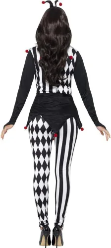 Vista 2 de Smiffys - Disfraz de bufón de Halloween para mujer
