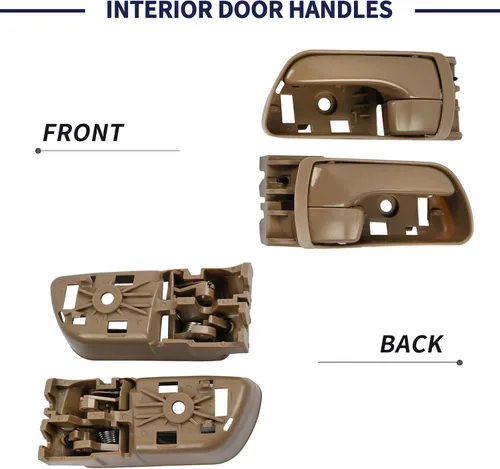 Vista 6 de 69206-AE010 69205-AE010 Manija interior de puerta compatible con Toyota Sienna 2004 2005 2006 2007 2008 2009 2010 Reemplazo 69206-AE010-B1 Manija