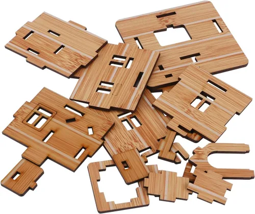 Vista 3 de Rompecabezas de madera 3D, mini kit de casa modelo de bricolaje, juguetes educativos, rompecabezas de regalo para niños y adultos