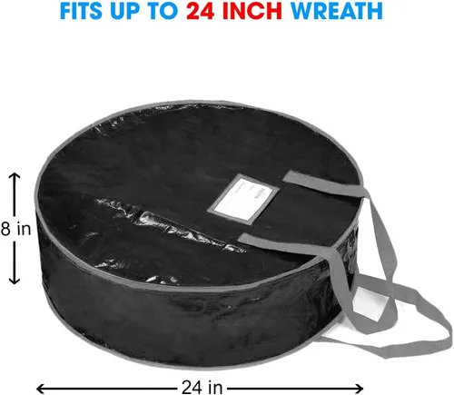 Vista 3 de Propik - Bolsa de almacenamiento para corona de 24 pulgadas, material resistente a desgarros, fácil almacenamiento, con asas resistentes y ranura