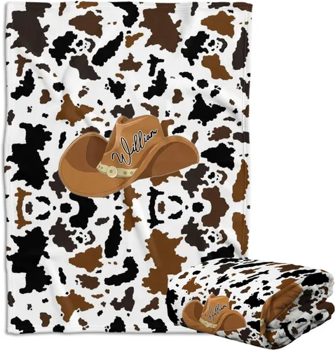 Vista 19 de Mantas de bebé occidentales - Mantas personalizadas y de forro polar personalizadas para niños y niñas, 3 tamaños para hijo y hija recién nacidos