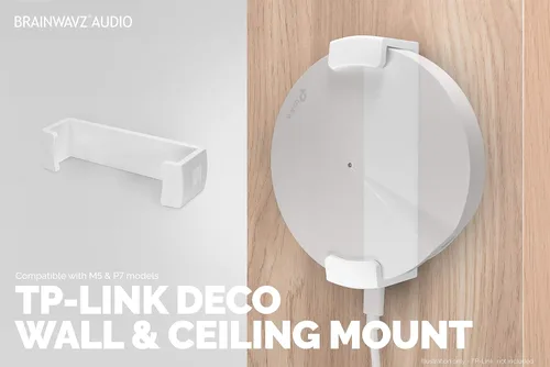 Vista 6 de Soporte de pared y techo Deco M5 y P7 sin taladros para TP Link, soporte de cinta VHB, no requiere tornillos ni herramientas, fácil de instalar