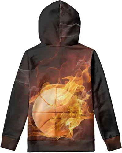 Vista 4 de JEOCODY Sudadera con capucha unisex para niños, lindo suéter de manga larga con bolsillo