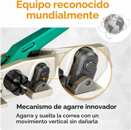 Vista 4 de IDL Packaging MUL-325 PRO Tensor resistente para flejes de cables tejidos y compuestos, ancho de correa de hasta 3/4