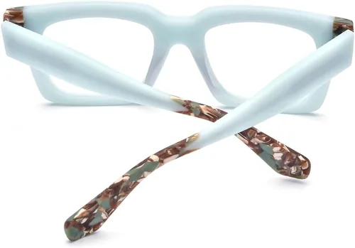 Vista 5 de HEPIDEM Gafas de acetato multicolor degradadas con marco para mujer, gafas grandes grandes 2023