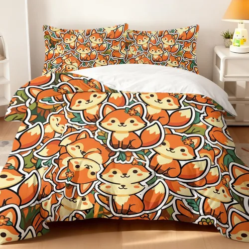 Vista 19 de Juego de funda de edredón de oso lindo tamaño individual, 3 piezas, ropa de cama suave y neutra calmante y acogedora, juego de funda de edredón