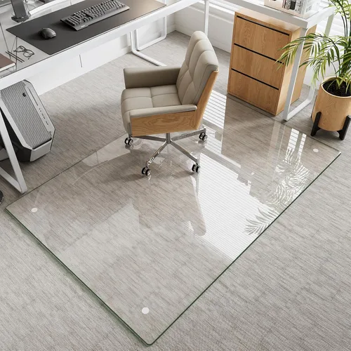 Vista 12 de Alfombrilla de cristal templado gris para silla de 30 x 48