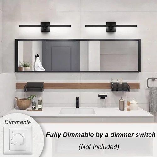 Vista 4 de EDISLIVE Lámpara LED Regulable Moderna para Tocador Giratoria 360°, Accesorios de Iluminación de Pared para Baño, Accesorios de Aplique de Pared