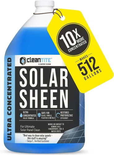Vista 8 de Limpiador de paneles solares de 32 onzas (hace 4.52 oz) – Solución de limpieza súper concentrada para vidrio, metal, madera y plástico – Elimina