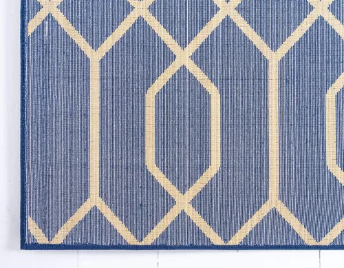 Vista 9 de Marilyn Monroe Glam Collection - Alfombra de área con diseño enrejado (2 x 3 pies, rectangular, azul marino y dorado)