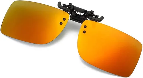 Vista 7 de Polarized Clip-on Sunglasses with Flip Up Function Anti-Glare UV400 Driving Glasses Clip-on for Prescription Glasses