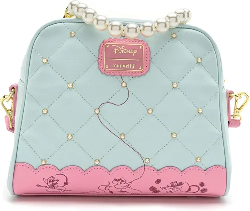 Vista 2 de Loungefly X Disney Cenicienta 70 aniversario Bolso cruzado con asa de perla