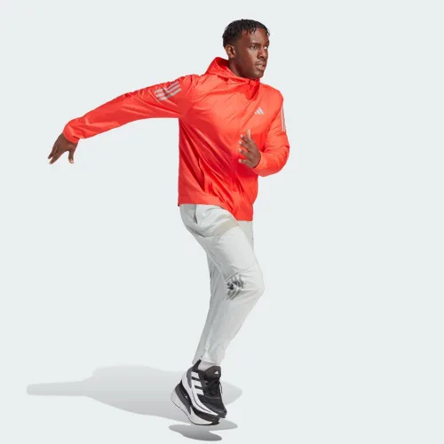 Vista 4 de adidas Chaqueta Own The Run para hombre, Rojo Brillante