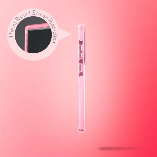 Vista 3 de SteepLab Funda de barrera para Samsung Galaxy S22 Ultra (pantalla de 6.8 pulgadas), funda absorbente de impactos con protección completa contra Rosa