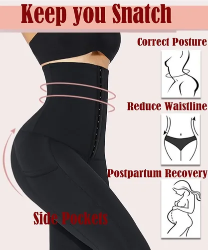 Vista 4 de CROSS1946 Leggings de entrenamiento de cintura para mujer, cintura alta, levantamiento de glúteos, pantalones de yoga con control de abdomen