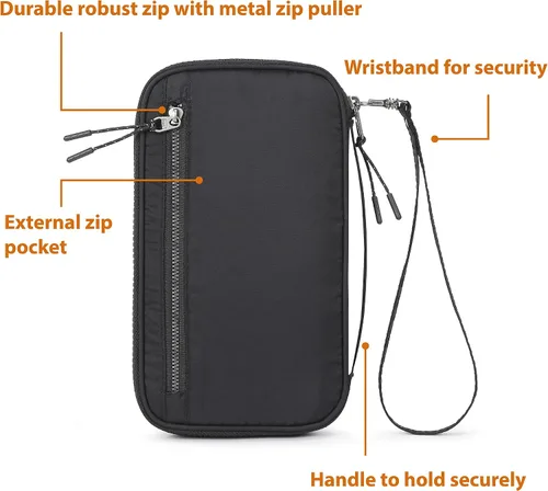 Vista 8 de Wanderlust - Organizador de cartera de viaje familiar con RFID italiano, soporte para pasaporte, organizador de documentos para hombres y mujeres, 9