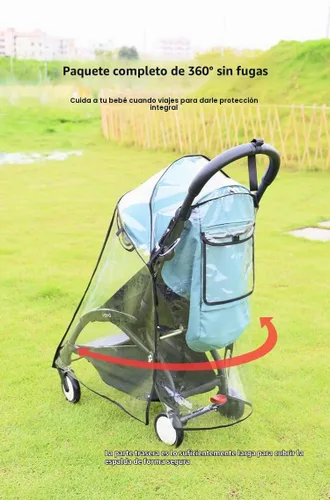 Vista 5 de Funda gruesa para cochecito de bebé, altamente transparente, compatible con Babyzen YOYO/YOYO2, cubierta de viento para cochecito de bebé