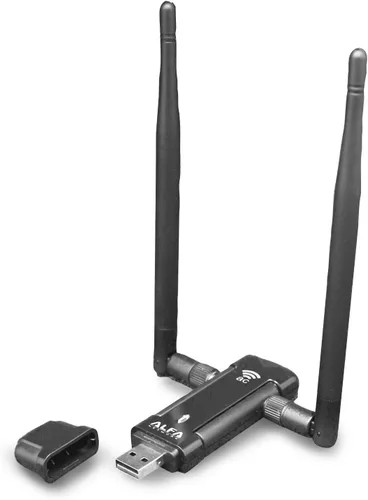 Vista 8 de ALFA Network AWUS036AC Adaptador Wi-Fi inalámbrico USB AC1200 de larga cobertura de largo alcance con antena externa de alta sensibilidad