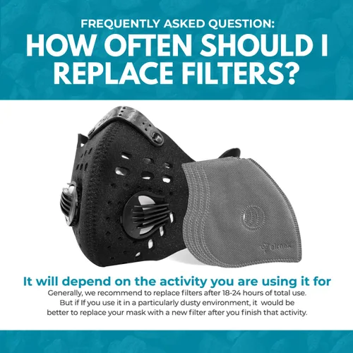 Vista 5 de 10 filtros de máscara PM2.5 de carbón activado y 4 válvulas de escape, filtros de máscara facial no tejidos de contaminación del aire, filtro