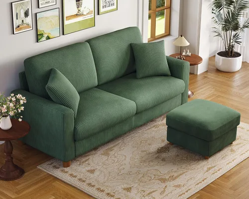 Vista 30 de Kidirect Silla de acento extragrande de 35.5 pulgadas, sillas de sala de montaje fácil, silla de lectura de pana para dormitorio, sillas de acento