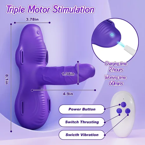 Vista 5 de Año Nuevo modo de empuje automático juguetes de conducción Máquinas controladas por aplicación, vibratorio de larga distancia, empuje y vibración