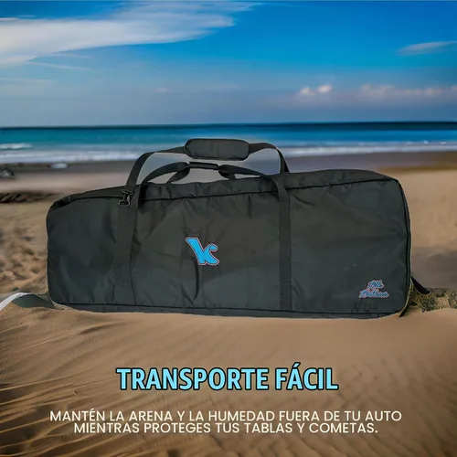 Vista 6 de Bolsa de viaje acolchada para kitesurf, se adapta hasta 57.1 in, capacidad para 2 tablas o 1 tabla + 2 cometas