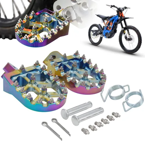 Vista 10 de AnXin Reposapiés de Motocicleta Universal CNC para CRF XR CR 50-125cc CT200U Mini Bike SSR Apollo RFZ TaoTao Lifan Kayo Coolster Pit Bike - Negro