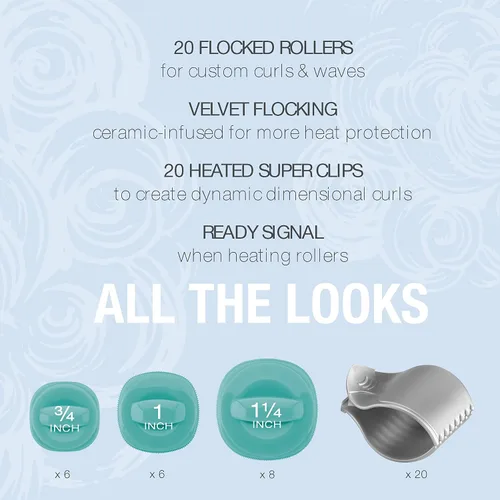 Vista 2 de Conair Xtreme Instant Multi-size Hot rodillos de calor con climatizada Clips