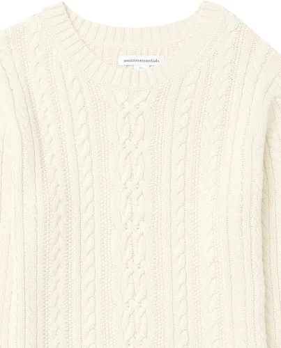 Vista 6 de Tienda Essentials - Suéter de manga larga con cuello redondo para mujer, de punto trenzado, (disponible en talla extragrande)