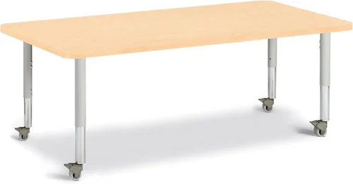 Vista 37 de Jonti-Craft Berries 6478JCM180 - Mesa de actividades rectangular, altura M (20-31 pulgadas de altura ajustable, móvil), 24 x 36 pulgadas