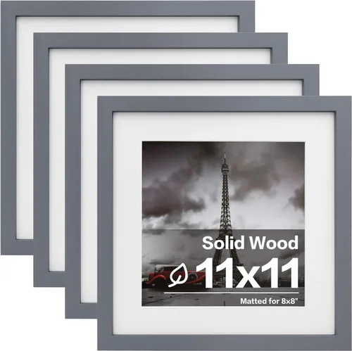 Vista 70 de Egofine - Marcos de fotos de 4 x 6 pulgadas (4 unidades) cubiertos por plexiglás, para fotos de 3 x 4.5 pulgadas / 3.5 x 5 pulgadas con paspartú