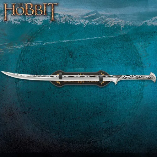 Vista 3 de United Cutlery UC3042 Espada de Thranduil 'The Hobbit' Producto oficial Pantalla de pared de madera Certificado de autenticidad 41 7/8