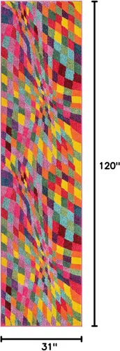 Vista 17 de Unique Loom Estrella Collection - Alfombra geométrica, abstracta, colorida, moderna, ecléctica, 3 pies 3 pulgadas x 5 pies 3 pulgadas, multicolor