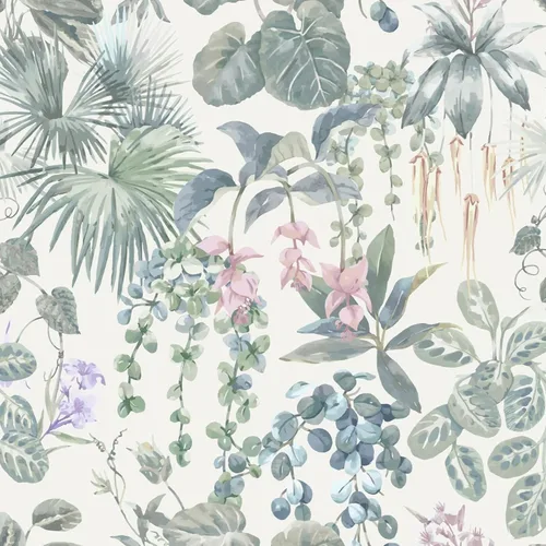 Vista 11 de Ismoon Papel tapiz verde para despegar y pegar, diseño bohemio floral y hojas en papel adhesivo grueso, papel adhesivo botánico oscuro, extraíble