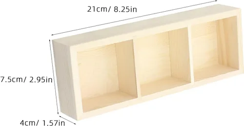 Vista 7 de FOMIYES Wooden Tea Bag Organizer Holder for Counter 3 Compartment