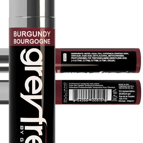Vista 2 de Máscara de cabello para retoque de raíces para cabello gris Corrector de línea capilar de precisión para cejas y barba (BURGUNDY)