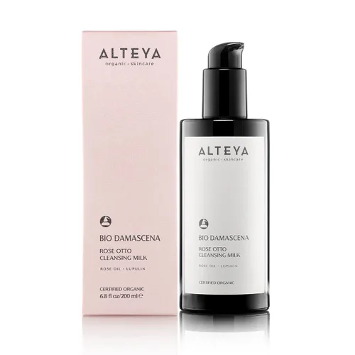 Vista 2 de Alteya Organic Cleansing Milk Certified Organic Skin Care 6.8 Fl Oz/6.8 fl oz Bio Damascena Limpiador facial galardonado con aceite de rosa búlgaro