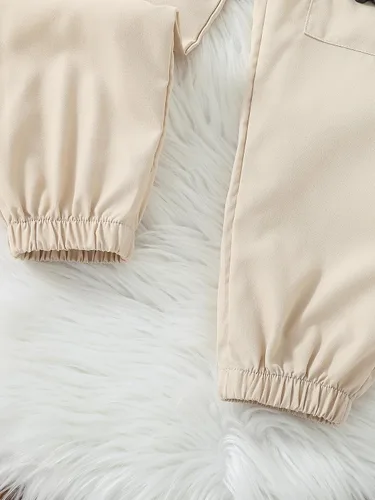 Vista 5 de WDIRARA Conjunto de 2 piezas para niña con camiseta de manga corta y pantalones cargo con bolsillo