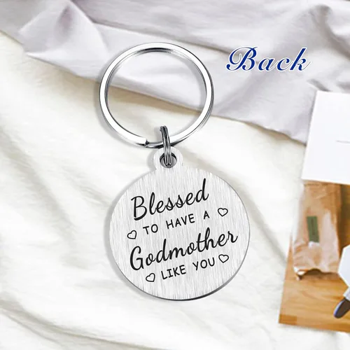 Vista 5 de Yobent Godparents Proposal Gift, Will You Be My Godparents Keychain, Godparents Birthday Gifts from Godchild, Ask Godparent