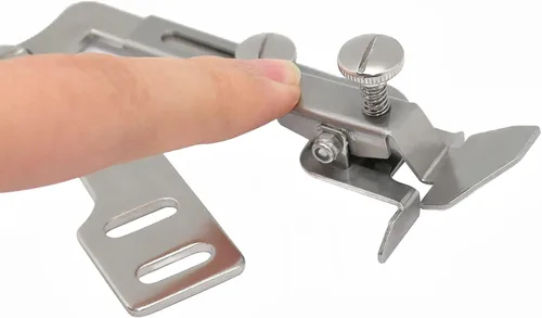 Vista 5 de Guía de costura de costura Presser Foot Fine Tucker Gauge Herramienta de bricolaje ajustable con destornillador para máquina de coser industrial