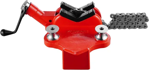 Vista 9 de VEVOR Mordaza de cadena de tubo resistente, capacidad de tubo de 1/2" a 8", cadena robusta de 34.6" y base de hierro fundido, sujeción de tubo