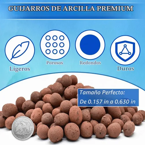 Vista 3 de ZeeDix - Guijarros de arcilla leca de 5 libras para plantas. Bolas de arcilla hidropónica orgánica Hydroton Leca Balls for Indoor Plants